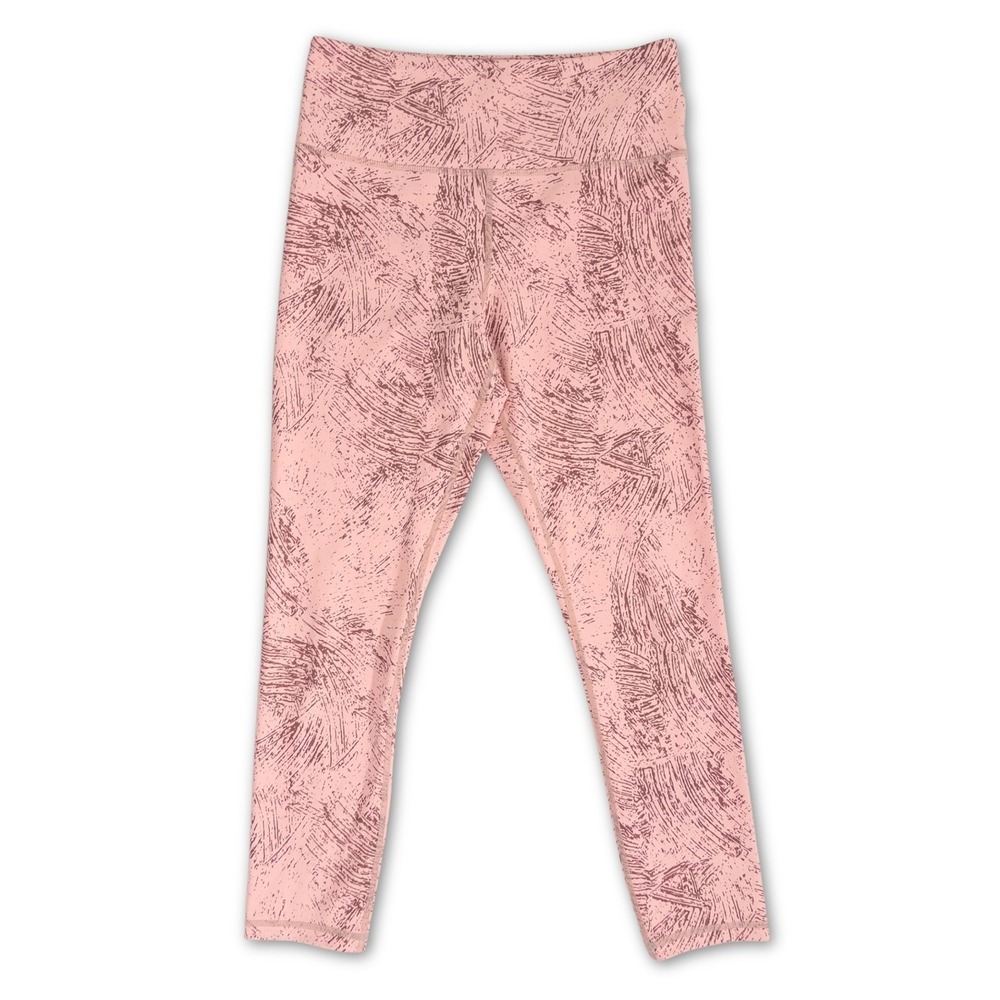 Zyia Active Leggings Womens 6 8 Blush Pink Silver Speckle Athleisure Pants